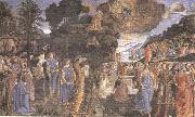 Cosimo Rosselli and Assistants,Moses receiving the Tablets of the Law and Worship of the Golden Calf